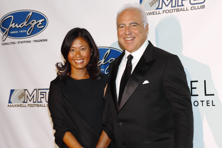  Eagles owner Jeffery Lurie & wife Tina Lai attend the 77th annual Maxwell Awards at Revel Casino