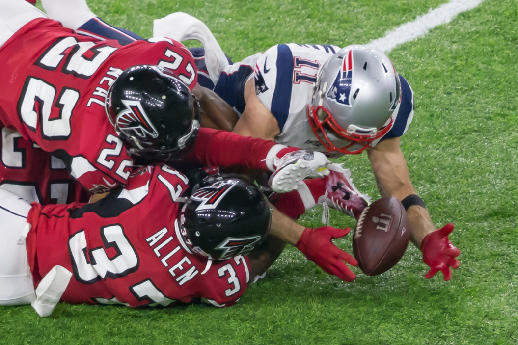 Julian Edelman made the most improbable catch to help the New England Patriots sustain an historic Super Bowl comeback against Atlanta.