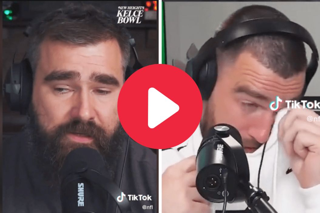 Jason Kelce and Travis Kelce in tears remembering their mother at Super Bowl LVII