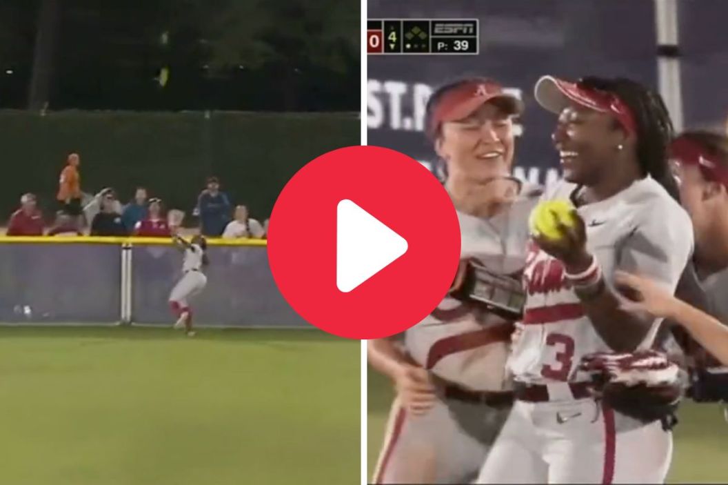 Kristen White robs a home run for Alabama softball.
