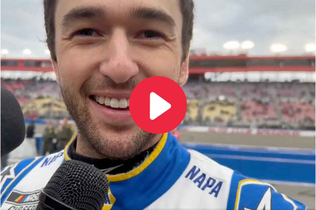 chase elliott interviewed by bob pockrass after 2023 race at auto club speedway