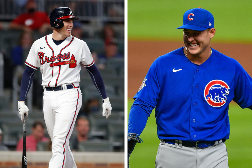 Early in the 2021 season, Anthony Rizzo took the mound while the Braves were crushing the Cubs 10-0. What happened next was pure joy.