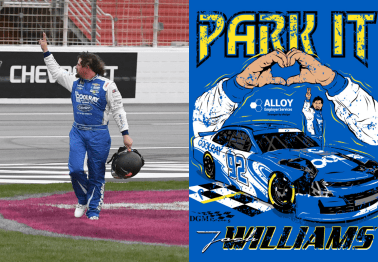 NASCAR Suspended Josh Williams for His Start-Finish Line Antics, and He Already Made a T-Shirt About It