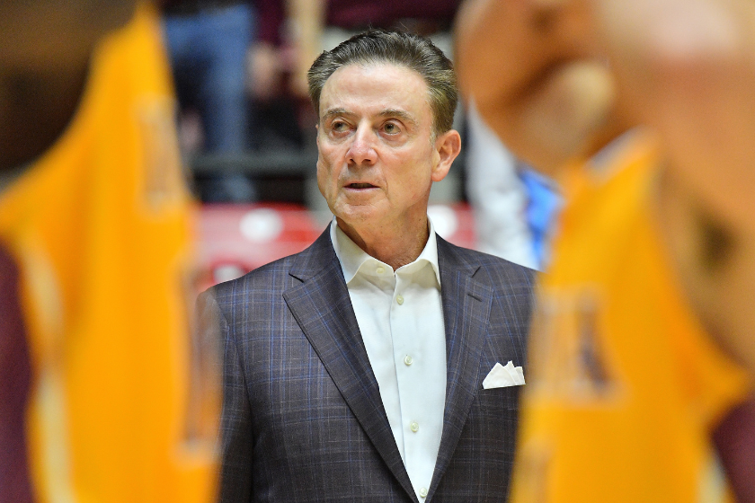 Head coach Rick Pitino of the Iona Gaels stands on the court before his team's game against the New Mexico Lobos at The Pit. Pitino's Iona Gaels could break brackets with a first round upset.