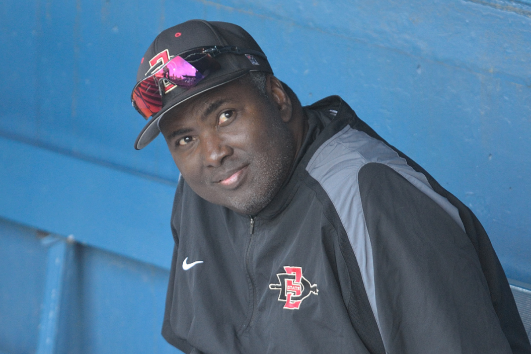 San Diego State head coach Tony Gwynn before the start of their game against Long Beach State at Blair Field in Long Beach, Calif. on April 4, 2011. Gwynn is a former Poly standout and MLB Hall of Famer