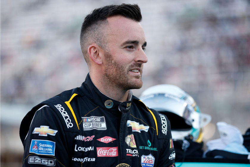 Austin Dillon waits on the grid prior to the 2023 Food City Dirt Race at Bristol Motor Speedway
