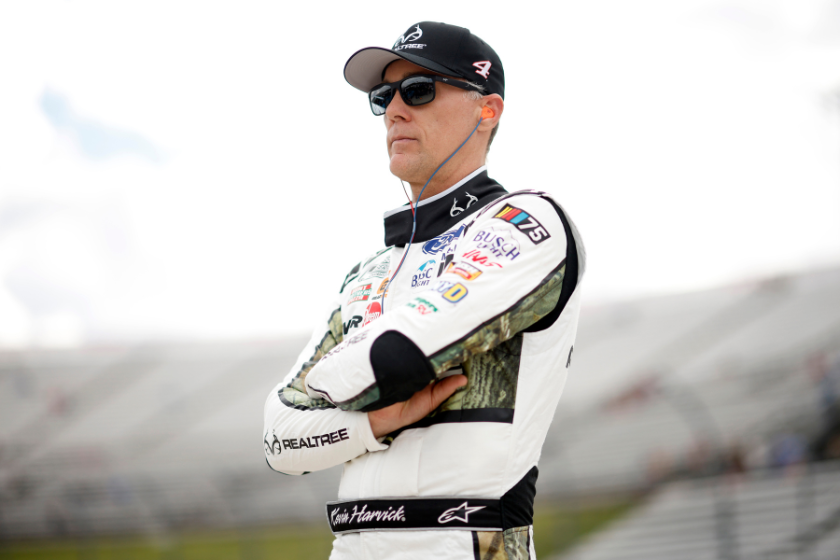 Kevin Harvick looks on during practice for the 2023 NOCO 400 at Martinsville Speedway