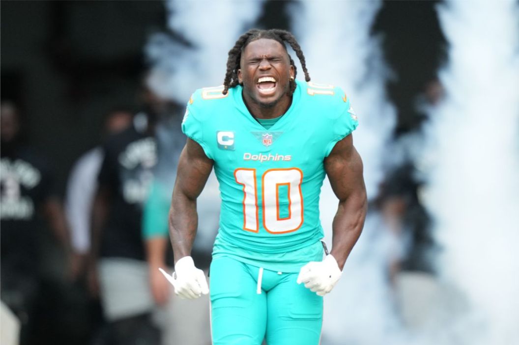 Tyreek Hill with the Dolphins.