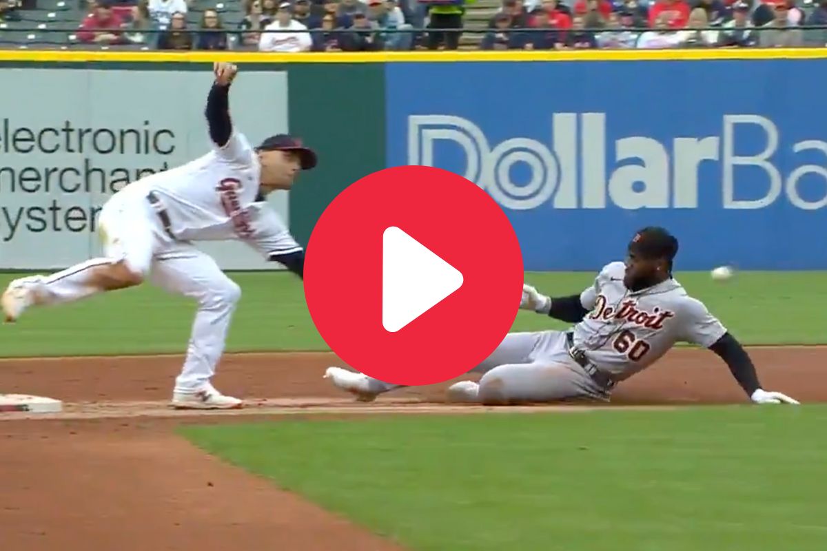 Tigers' Akil Baddoo Hilariously Hit in Groin While Stealing Base
