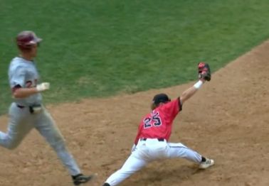 College Baseball Player Gets Ejected For Stepping on First Baseman's Ankle
