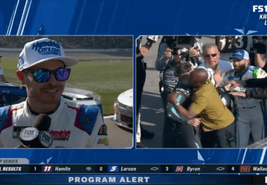 The NASCAR Fight of the Year Interrupted Kyle Larson's Kansas Interview