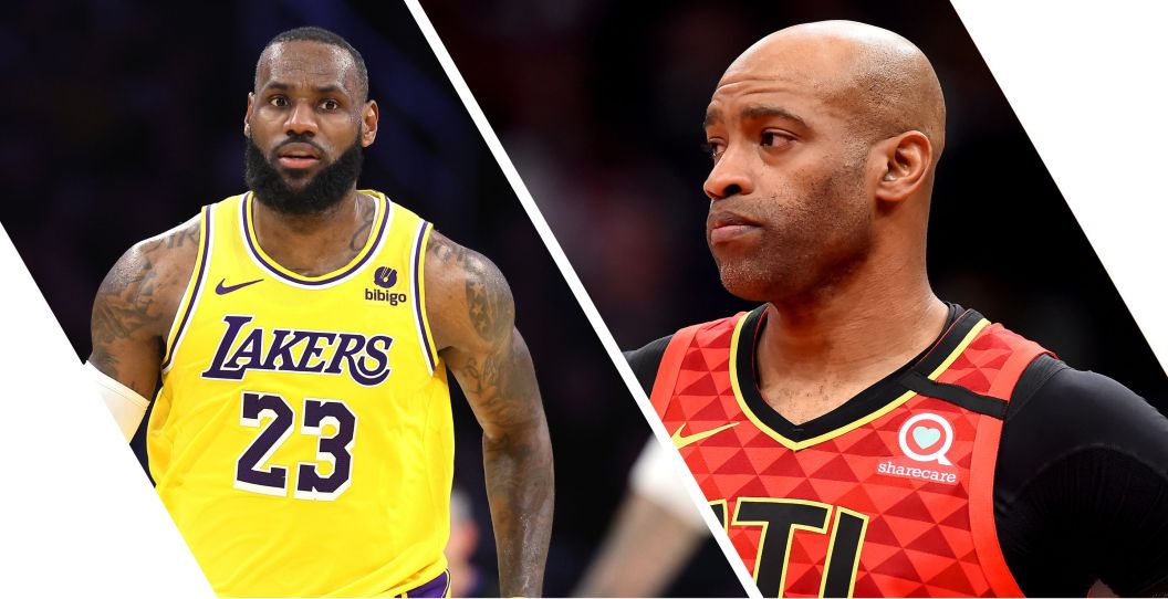LeBron James and Vince Carter are two of the oldest NBA players ever.