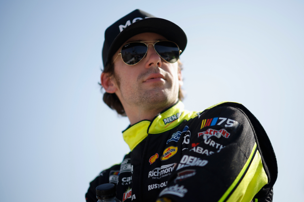 Ryan Blaney looks on during qualifying for the 2023 Advent Health 400 at Kansas Speedway