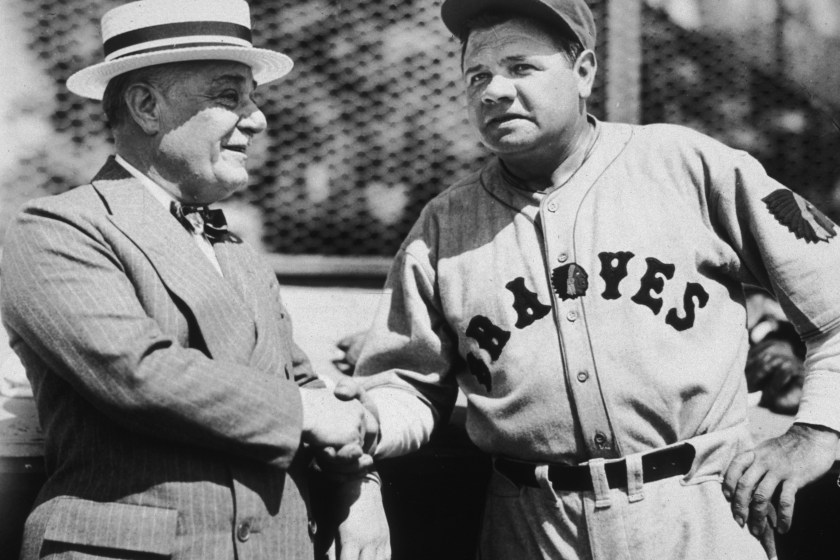 Babe Ruth with the Boston Braves.
