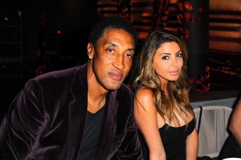 Scottie Pippen and Larsa Pippen pose for a picture.