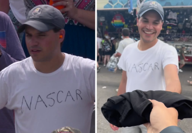 NASCAR Trolls Fan's DIY Shirt Before Surprising Him With the Real Deal