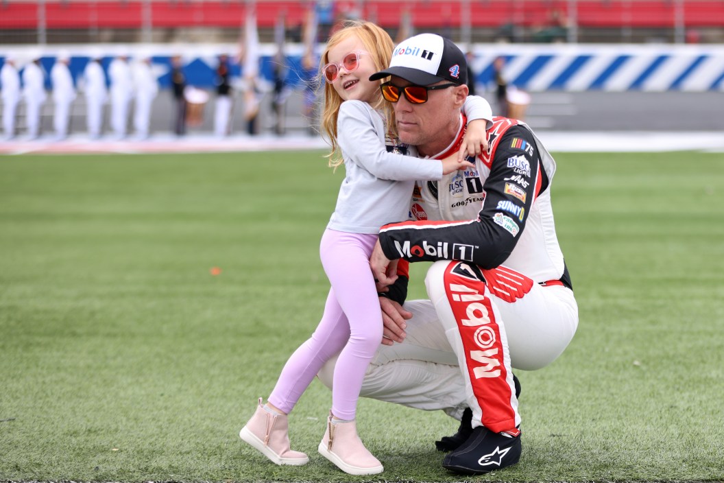 Kevin Harvick and his daughter pose in the NASCAR Cup Series