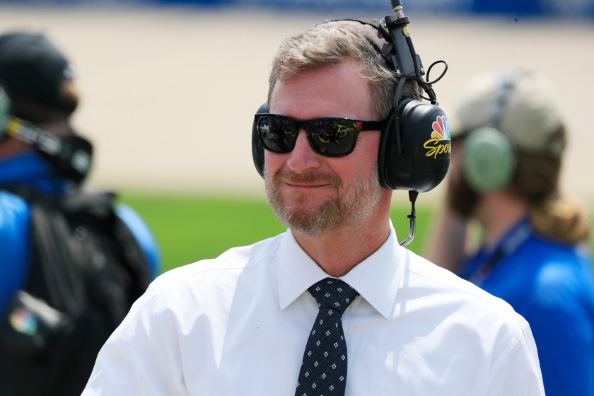 Dale Earnhardt Jr working as a NASCAR analyst for NBC Sports