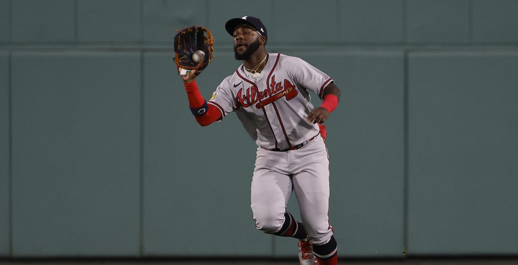 Braves outfielder Michael Harris II makes a catch.
