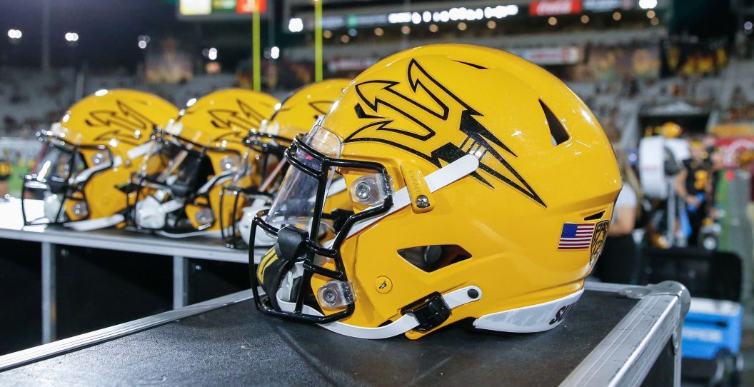 Arizona State football helmets.
