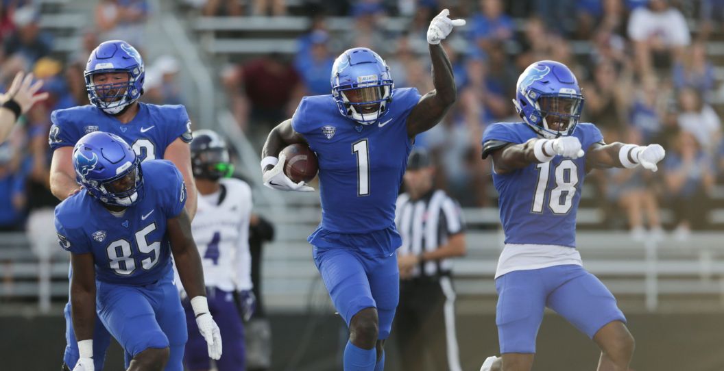 Buffalo players celebrate.