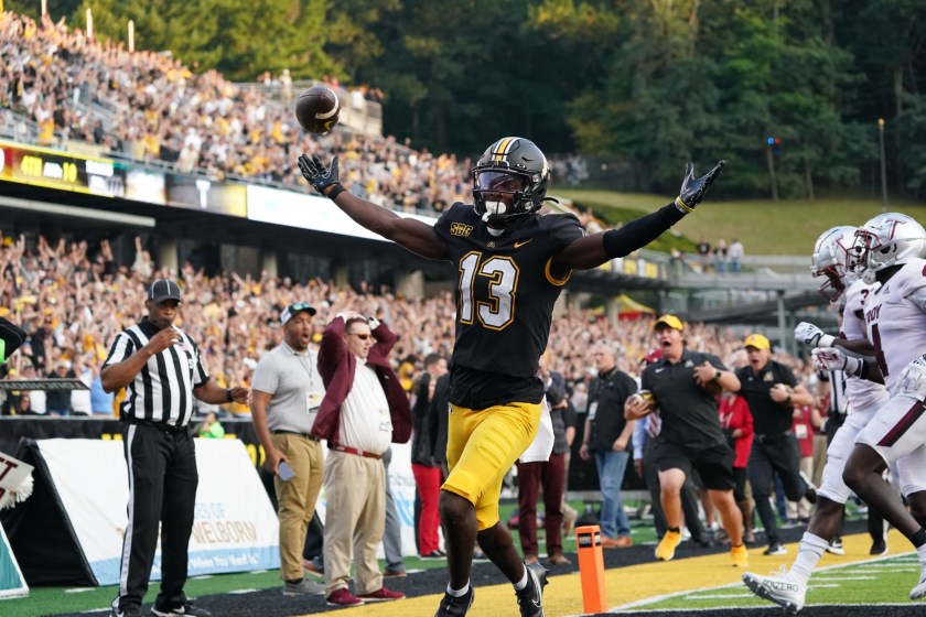 WR Christian Horn (13) for Appalachian State football (PHOTO CREDIT: App State Athletics)