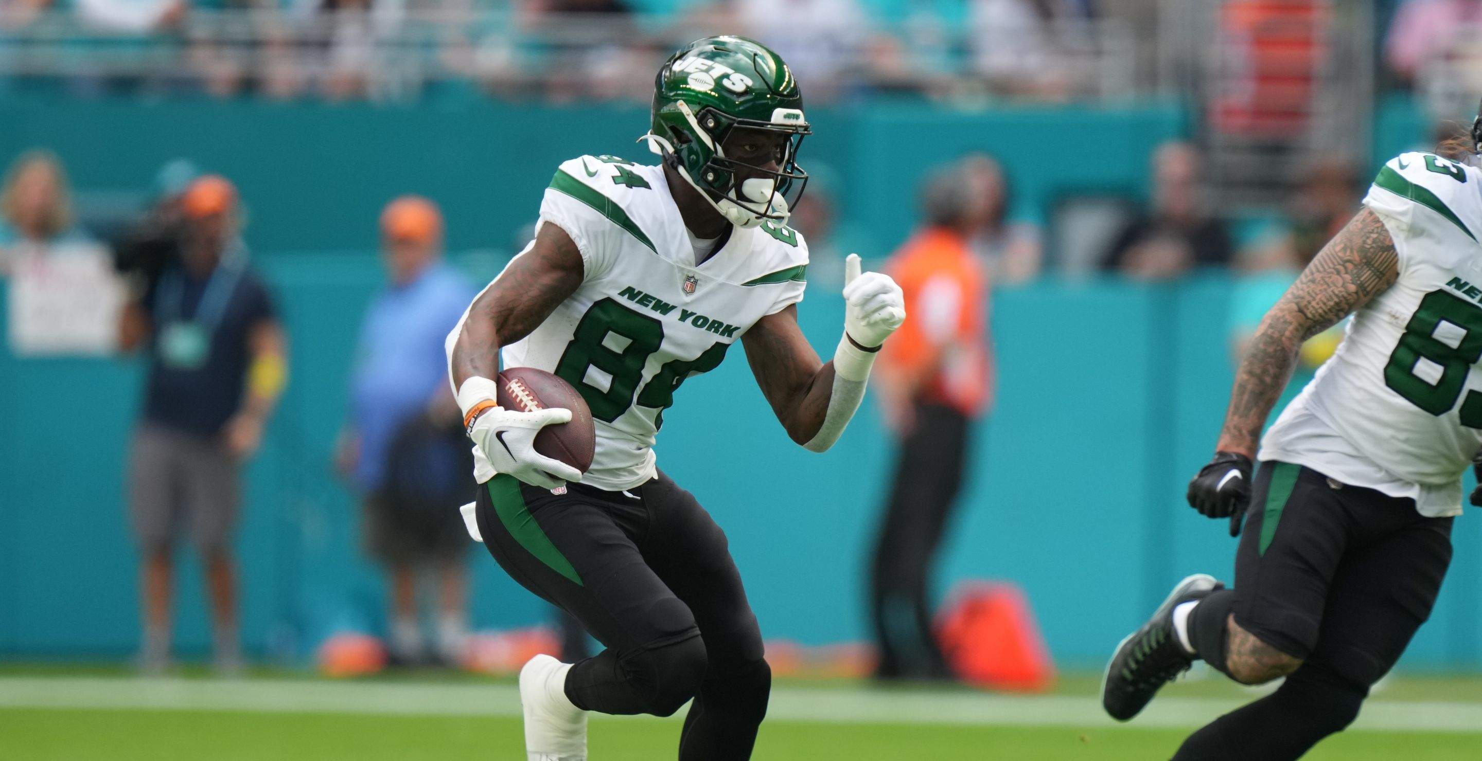 EAST RUTHERFORD, NJ - AUGUST 28: New York Jets wide receiver Corey