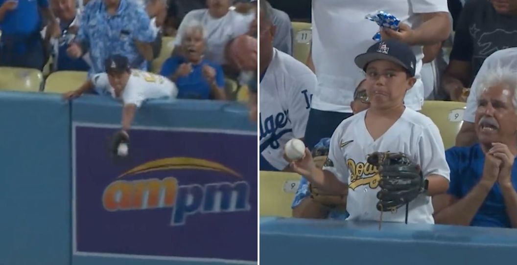 A reaction of a young Dodgers fan goes viral.
