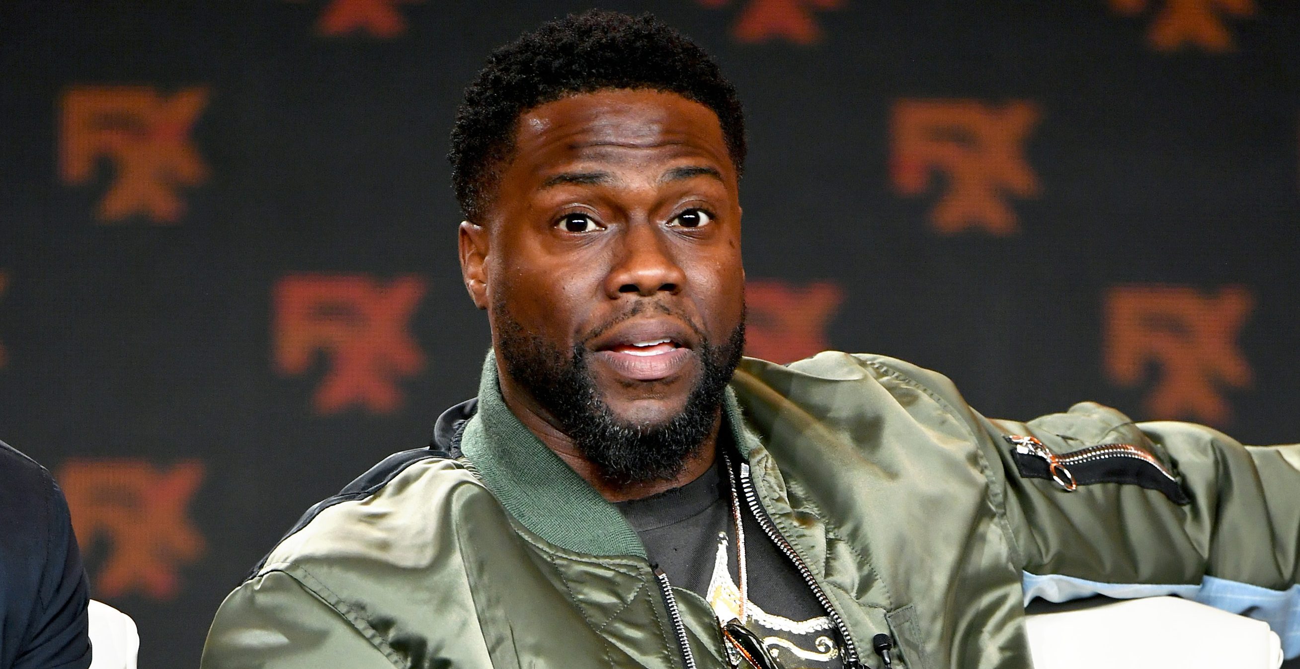 Kevin Hart tears muscles while racing former Patriots player