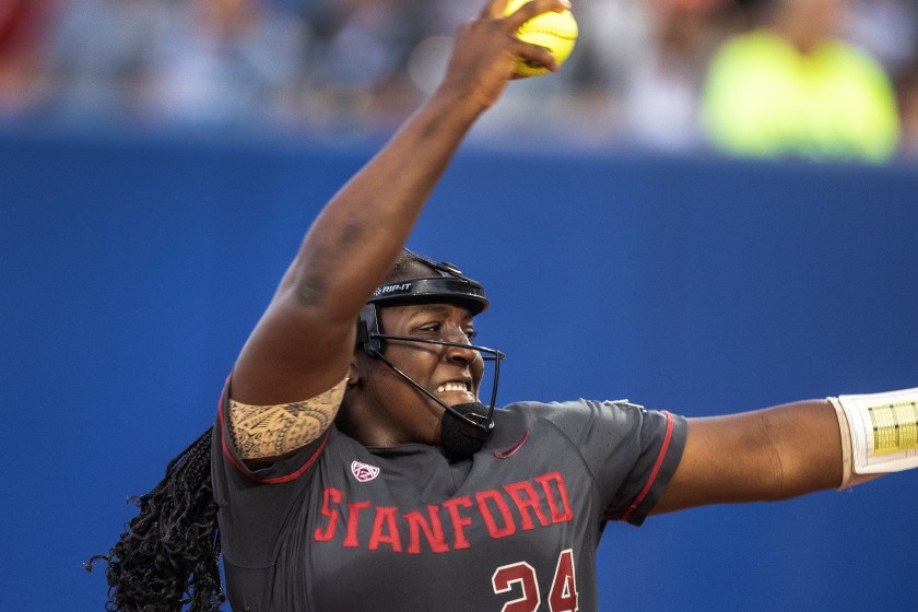 NiJaree Canady pitches for Stanford.