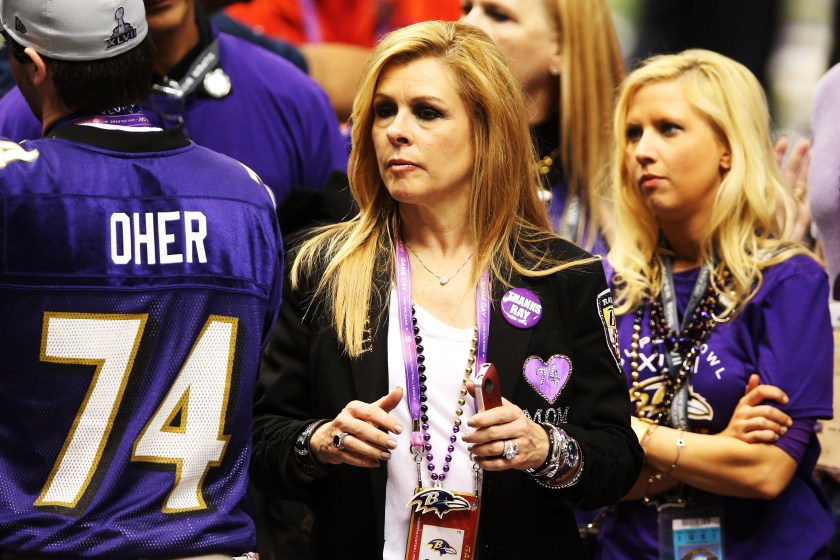 Leigh Anne Tuohy at a Ravens game.