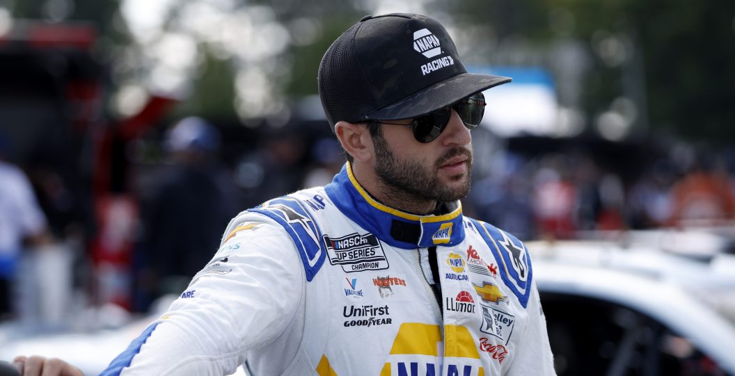 WATKINS GLEN, NEW YORK - AUGUST 19: Chase Elliott, driver of the #9 NAPA Auto Parts Chevrolet, waits on the grid during qualifying for the NASCAR Xfinity Series Shriners Children's 200 at The Glen at Watkins Glen International on August 19, 2023 in Watkins Glen, New York.