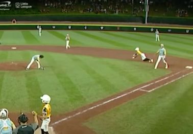This Little Leaguer Purposely 'Falling Down' Brilliantly Stole a Run