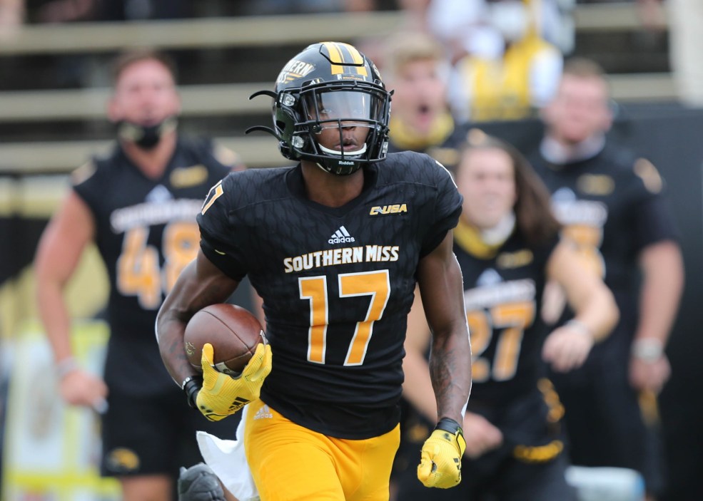 WR Tyquan Henderson (17) for Southern Miss football (PHOTO CREDIT: Southern Miss Athletics)
