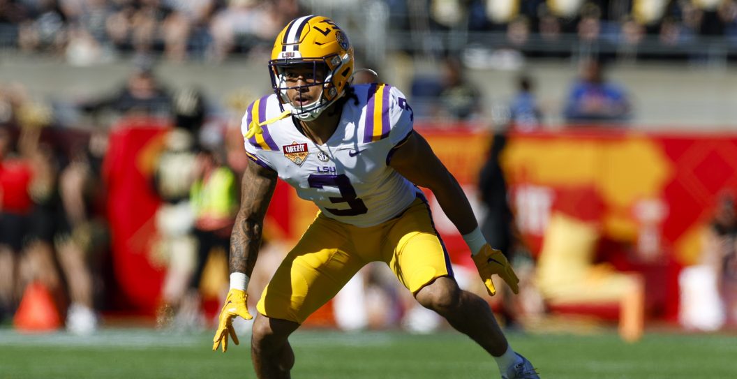 ORLANDO, FL - JANUARY 02: LSU Tigers safety Greg Brooks Jr. (3) during the Cheez-It Citrus Bowl between the LSU Tigers and the Purdue Boilermakers on January 2, 2023 at Camping World Stadium in Orlando, Fl.