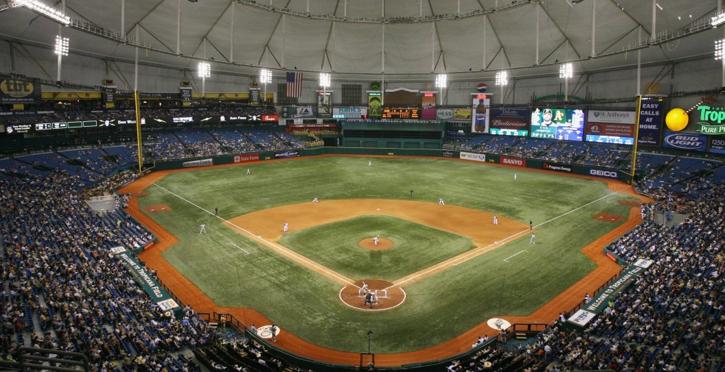 ST. PETERSBURG, FL - MAY 5: A general view shows the Tampa Bay Devil Rays game against the Oakland Athletics at Tropicana Field on May 5, 2007 in St. Petersburg, Florida. The Devil Rays won 3-2 in 12 innings.