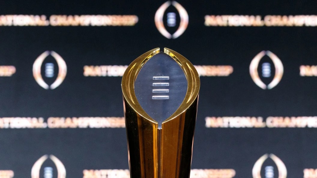 College football national title trophy