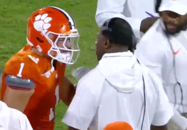 Clemson Star Running Back Caught Mouthing Off to Coach on Sideline