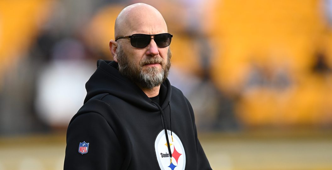 PITTSBURGH, PA - JANUARY 08: Offensive coordinator Matt Canada of the Pittsburgh Steelers looks on prior to the game against the Cleveland Browns at Acrisure Stadium on January 8, 2023 in Pittsburgh, Pennsylvania.