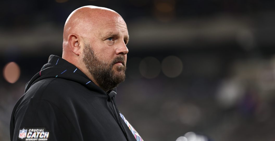 EAST RUTHERFORD, NJ - OCTOBER 2: Head coach Brian Daboll of the New York Giants looks on prior to an NFL football game against the Seattle Seahawks at MetLife Stadium on October 2, 2023 in East Rutherford, New Jersey.