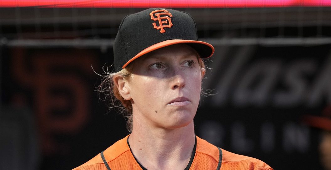 SAN FRANCISCO, CALIFORNIA - SEPTEMBER 29: Special Assistant Alyssa Nakken #92 of the San Francisco Giants looks on from the dugout prior to the start of the game against the Los Angeles Dodgers at Oracle Park on September 29, 2023 in San Francisco, California.