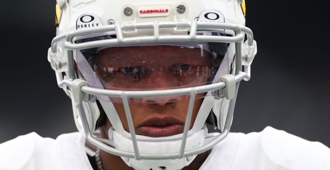 SEATTLE, WASHINGTON - OCTOBER 22: Joshua Dobbs #9 of the Arizona Cardinals warms up prior to a game against the Seattle Seahawks at Lumen Field on October 22, 2023 in Seattle, Washington.