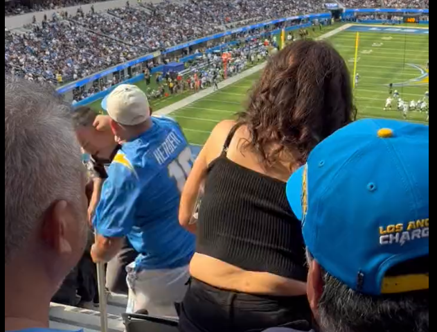 Woman Escalates Massive Fan Brawl at Rams Chargers Game