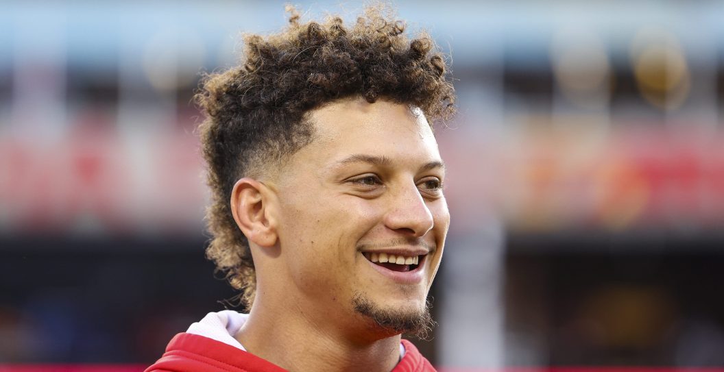 KANSAS CITY, MO - OCTOBER 12: Patrick Mahomes #15 of the Kansas City Chiefs warms up prior to an NFL football game against the Denver Broncos at GEHA Field at Arrowhead Stadium on October 12, 2023 in Kansas City, Missouri.