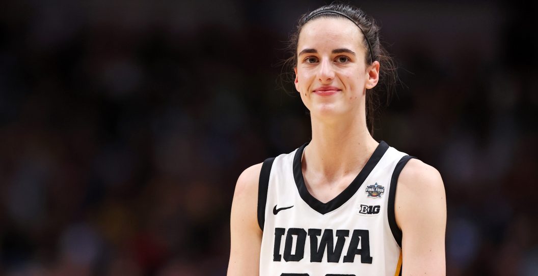 DALLAS, TEXAS - APRIL 02: Caitlin Clark #22 of the Iowa Hawkeyes reacts during the second half against the LSU Lady Tigers during the 2023 NCAA Women's Basketball Tournament championship game at American Airlines Center on April 02, 2023 in Dallas, Texas.