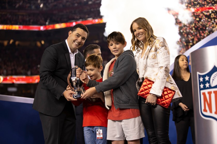 Jed York poses with his family.