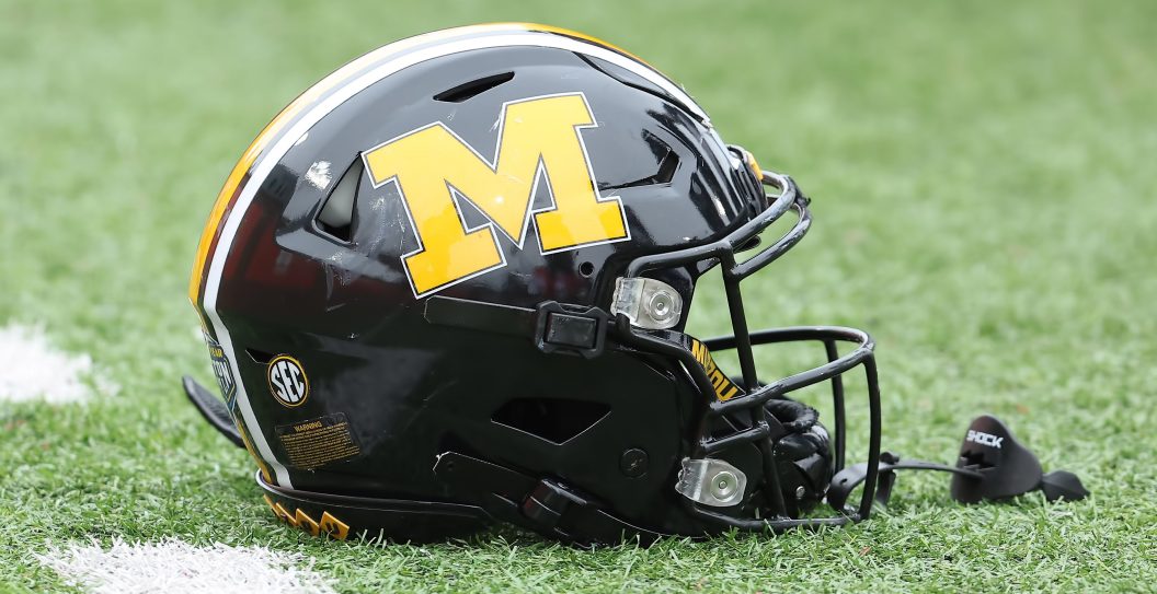 MOBILE, AL - FEBRUARY 03: A general view of a Missouri Tigers helmet during the 2024 Reese's Senior Bowl on February 3, 2024 at Hancock Whitney Stadium in Mobile, Alabama.