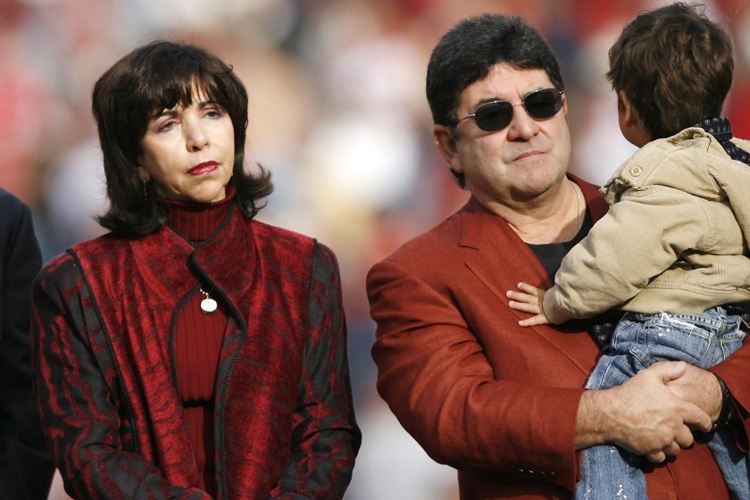 49ers owner Denise Debartolo York and brother Eddie Debartolo in 2006