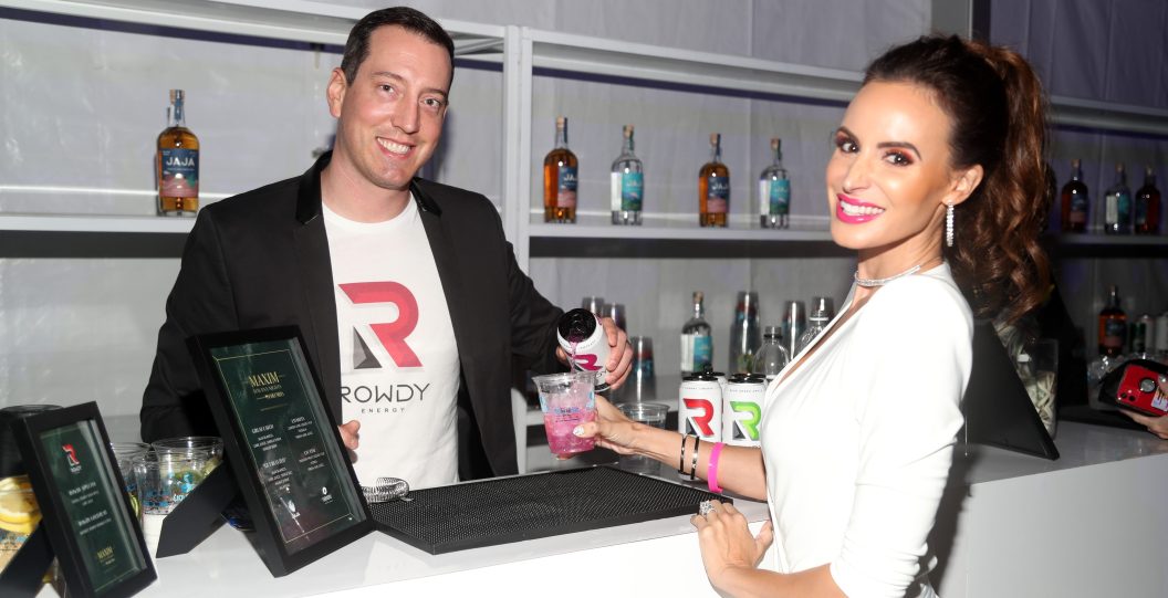 MIAMI, FLORIDA - FEBRUARY 01: Kyle Busch and Samantha Busch attend the 2020 MAXIM Big Game Experience on February 01, 2020 in Miami, Florida.