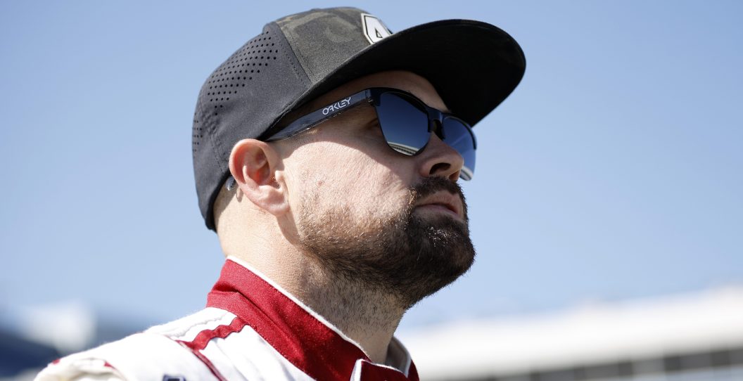 CONCORD, NORTH CAROLINA - OCTOBER 07: Ricky Stenhouse Jr., driver of the #47 Harris Teeter/Totino's Chevrolet, looks on during practice for the NASCAR Cup Series Bank of America ROVAL 400 at Charlotte Motor Speedway on October 07, 2023 in Concord, North Carolina.